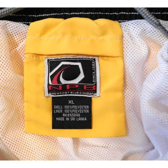 Newport Blue Swim Shorts XL Yellow Mesh Lining Pockets NPB Polyester - Picture 6 of 6